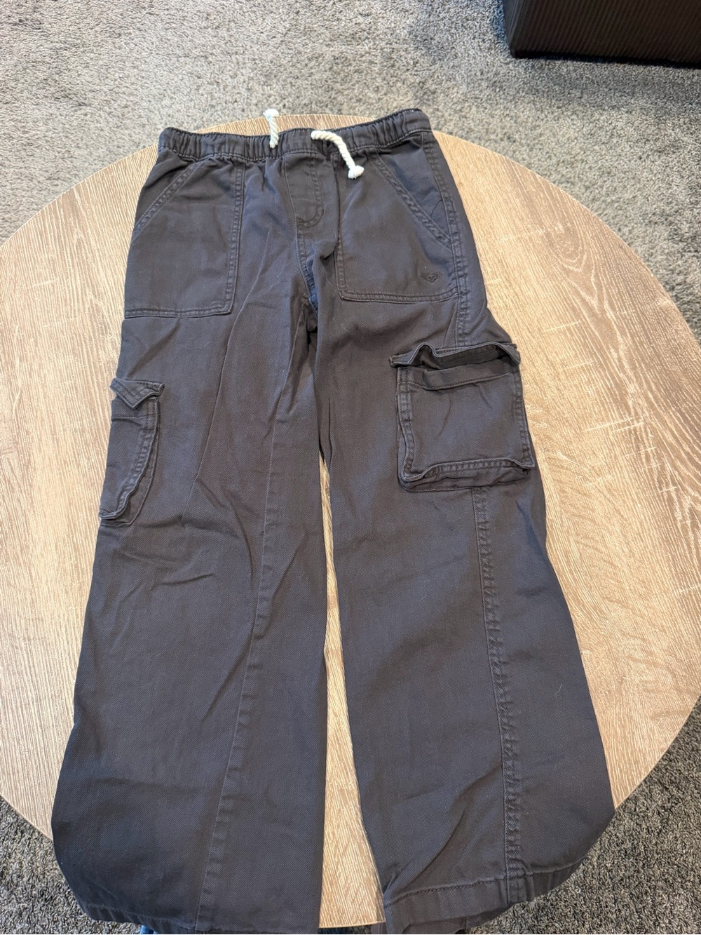 Girl’s Roxy Cargo Drawstring Pants - Black